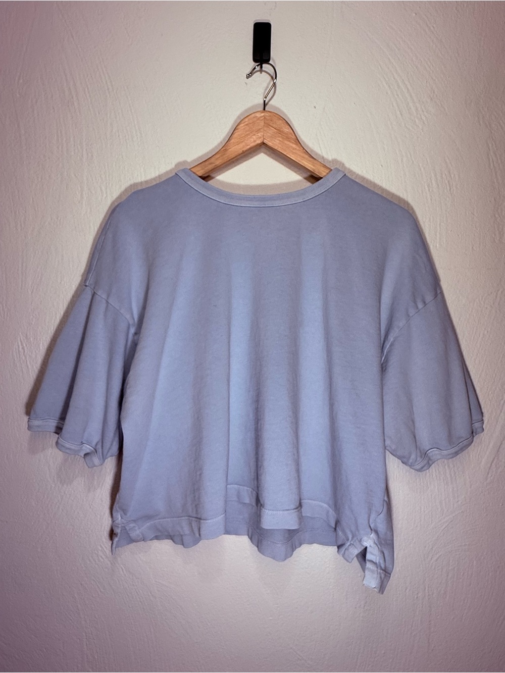 Madewell Light Blue Cropped Boxy Tee